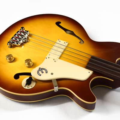 Epiphone Jack Casady Signature Bass Fretless - Aged Royal Tan image 4