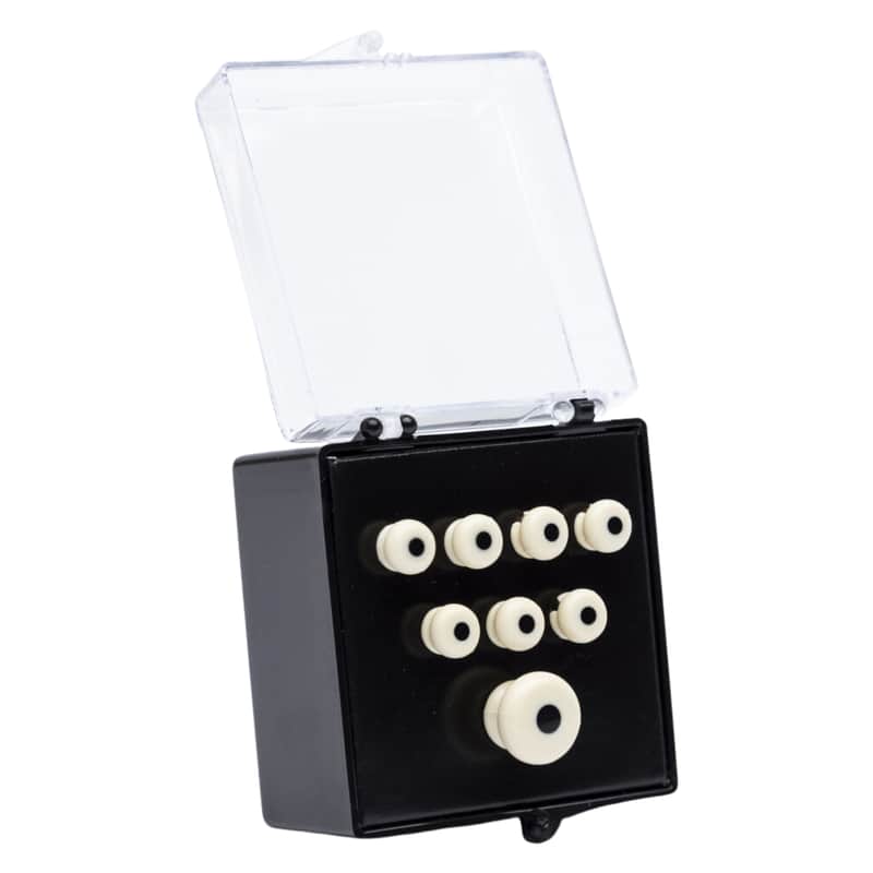 Martin Inlaid Bridge and Endpin Set, White/Black image 1