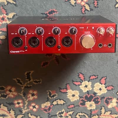 Focusrite Clarett 4Pre Thunderbolt Audio Interface 2010s - Red image 1