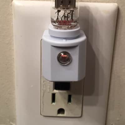 6AK5 6AL5 Style Amber Vintage Vacuum Tube Valve LED NIGHT LIGHT (Steampunk TV Ham Radio Guitar Amp) image 3
