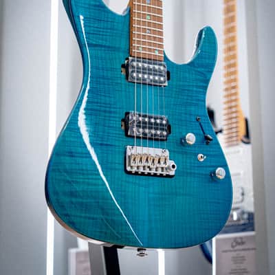 Ibanez MM1-TAB Martin Miller Signature with Roasted Maple Neck 2010s - Transparent Aqua Blue image 2