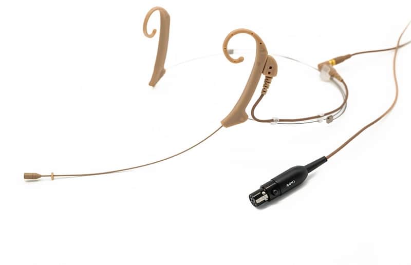 Thor AV SH20-T-TA4F Dual Ear Omnidirectional Headworn Microphone with TA4F Cable, Tan image 1