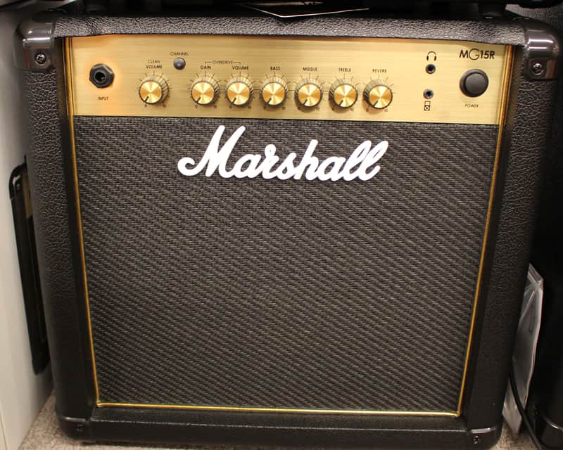 Marshall Gold MG15GR 15 Watt Guitar Amplifier Combo Black image 1