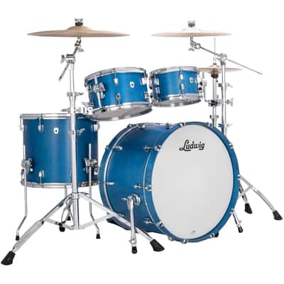Ludwig Neusonic Rapid MOD2 22" 4 Piece Shell Pack, Satin Royal Blue (LN34204FTXPB) image 4