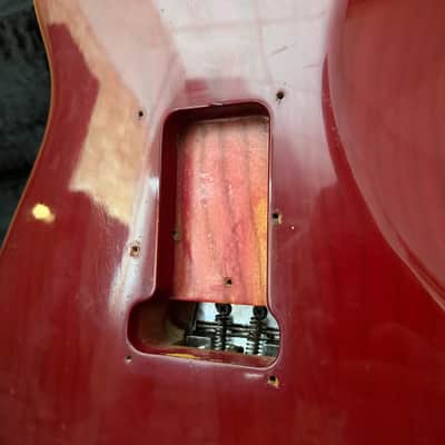 Vintage 1981 Fender Stratocaster USA Translucent Red Kahler Guitar OHSC 1970s image 16