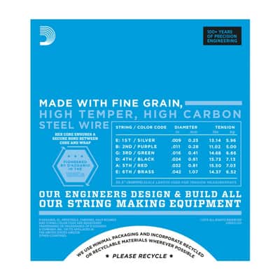 D'Addario EXL120-3D Nickel Wound Electric Guitar Strings, Super Light, 9-42 - 3 Sets image 3