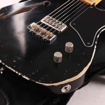 Berly Guitars Thinline T-Style Guitar Aged Black Used image 12