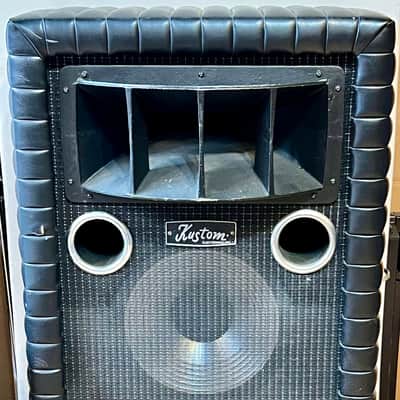 Kustom 2x15  Bass Cabinet  1970s - Black Tuck-N-Roll, Amazing Vintage Tone! Tons of Power! image 1