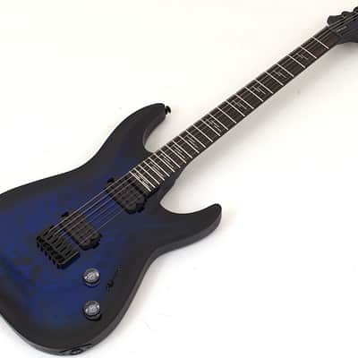Schecter Omen Elite-6 Guitar See-Thru Blue Burst B-Stock 1739 image 1