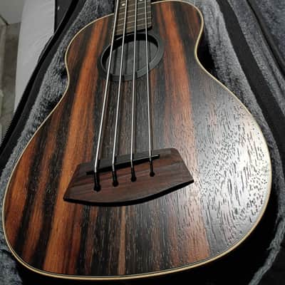 Kala UBASS-EBY-FL U-Bass Striped Ebony Fretless Ukulele Bass 2010s - Natural image 1