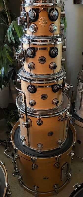 DW Collector's Series 5pc Natural Satin Drum Set 8/10/12/16/22 image 1