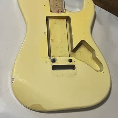 1986 Japan Charvel Jackson Import Model 3 Aged Pearl White Guitar Body Kahler Ready image 3
