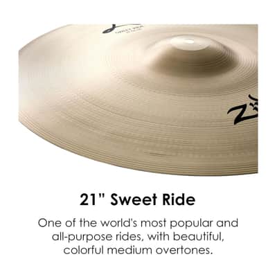 Zildjian A Series Sweet Ride Cymbal (21 Inches) image 3