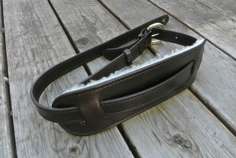 El Dorado Vintage Plain 1 Inch Small Leather Guitar Strap - Black image 1