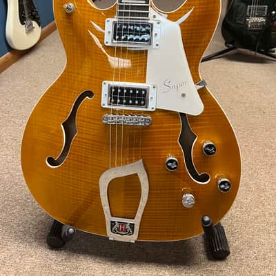 Hagstrom SUVIK-DDL Super Viking Semi-Hollow - Dandy Dandelion image 3