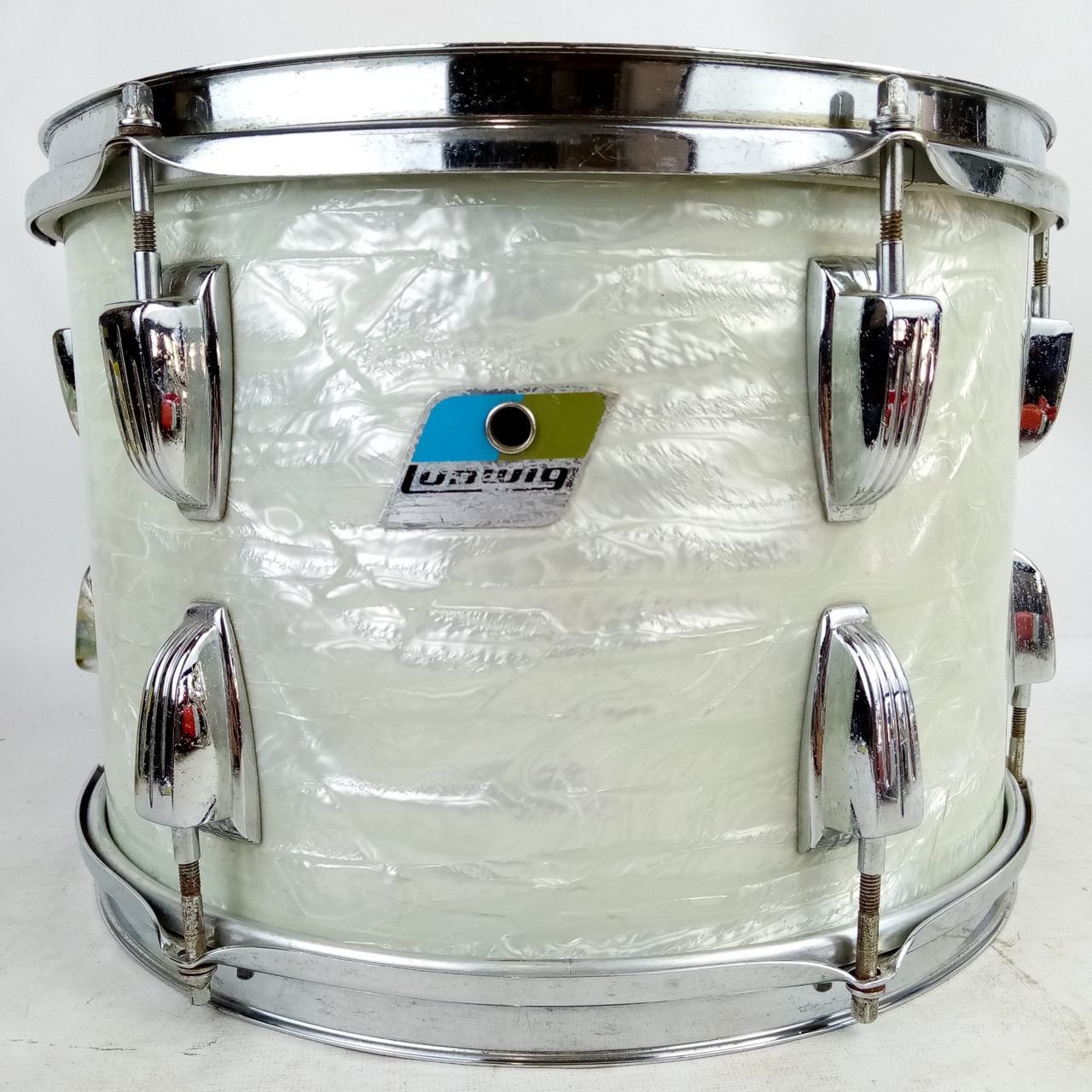 Ludwig 9x13"White Marine Pearl Tom Drum Vintage70 Classic WMP 3Ply Natural Maple — main photograph