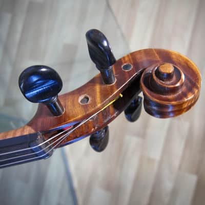 West German 4/4 Stradivarius Model Violin 1950s-1960s - Brown Varnish image 14