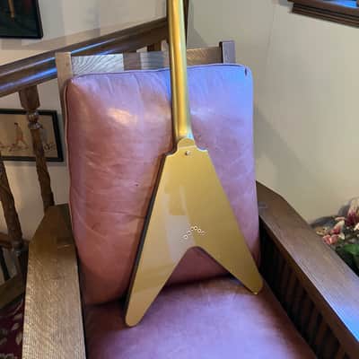 Gibson Flying V Korina – Gold Bullion Finish – Possible 1980s Prototype / Special Order (1983–88) image 3