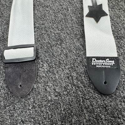 Doctor Song Vintage Guitar Strap Shooting Star 80s - White image 2