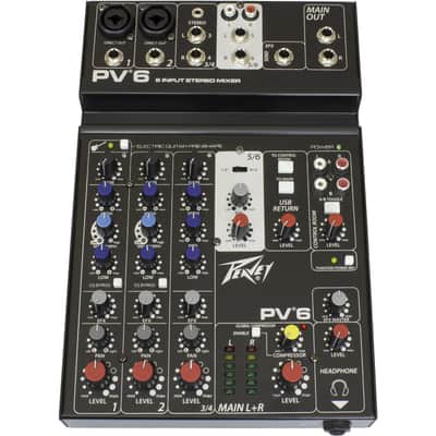 Peavey PV 6 v2 6 Channel Mixer