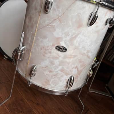 Vintage 1970s Slingerland Vertigo Grey 4 Piece Drum Set 22/12/13/16 Niles Badge image 8