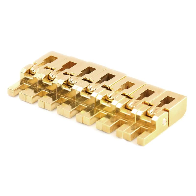 Genuine Floyd Rose Special Series 7-String Bridge Saddles Set - Gold image 1