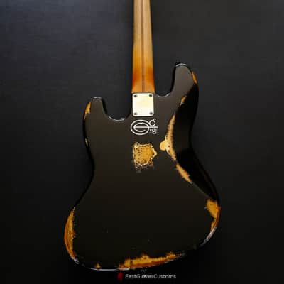 Fender Standard Jazz Bass 60s Pickups Black Aged Relic image 13