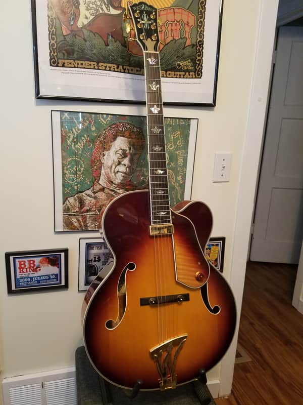 Washburn J10 Orleans Hollow-Body Electric Guitar Sunburst W/OHSC image 1