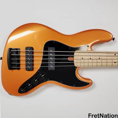 Nordstrand Audio Nordy vJ5 5-String Bass Tangerine Metallic Big Singles 2B PreOwned 11.60lbs # 293 image 1