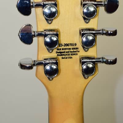 HardLuck Kings Bossman HLK Series LP Style Electric Guitar, FMT, Natural image 8