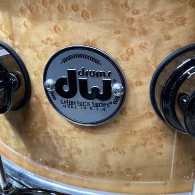 Tris Imboden's, Chicago, "T.I. Monogram" DW - 6.5x14" Custom, Exotic Bubinga-Maple, 10-Lug Snare Drum, w/Case. Signed. 1 of 1! image 6