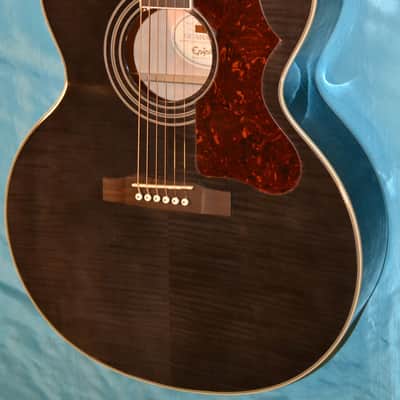 Epiphone EJ-200 Artist Acoustic w/ Case Transparent Black image 1