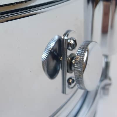 *Rogers 60s COB Dayton Powertone Snare Drum 5x14"Chrome Brass Script Vintage* imagen 6