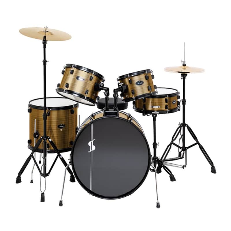 Stagg ATOM-522-BZ Atom Series 5-Piece, 6-Ply Basswood, 22-Inch Standard Drum Set w/Hardware & Cymbals image 1