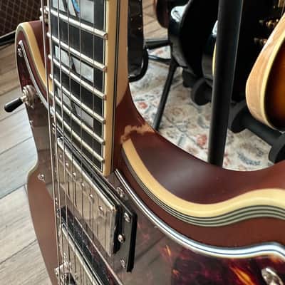 D'Angelico Deluxe Brighton - Matte Walnut with Tortoise Pickguard image 4