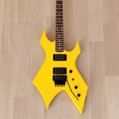 1980s BC Rich Warlock Vintage Electric Guitar Yellow, USA-Made w/ Dimarzio Super Distortions image 2