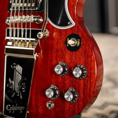 Epiphone 1964 SG Standard with Maestro Vibrola Reissue Electric Guitar - Cherry Red with Hardshell Case image 11