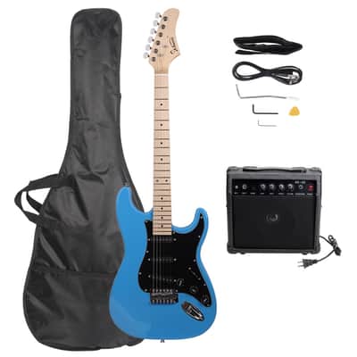 Glarry GST Electric Guitar w/20W Amplifier Sky Blue image 1