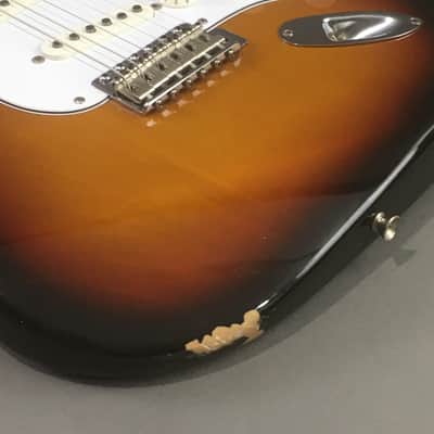 Vintage Fender Stratocaster 1993 Sunburst Solid Body Custom Strat Relic ST57/62 Mod Guitar HSC 7 Lb image 14