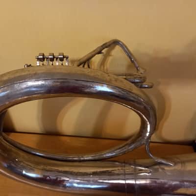 Helicon Tuba "Eb"  Soviet 3 Valves Brass Pipe Wind Instrument USSR Vintage and Rare image 8