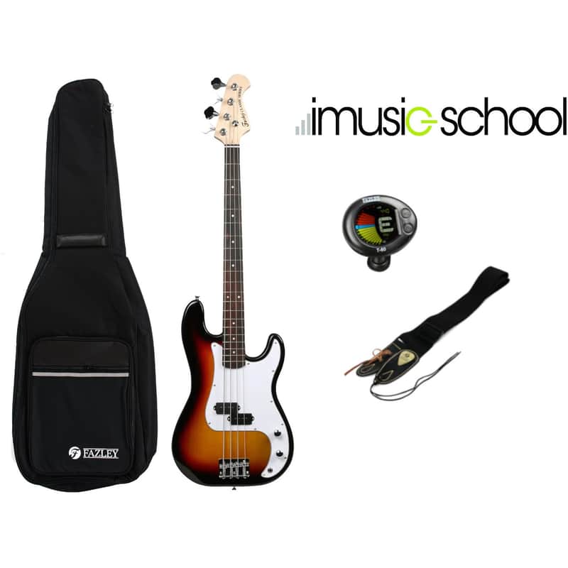 Fazley FPB118SB imusic-school pack débutant basse électrique + cours de musique en ligne (français) image 1