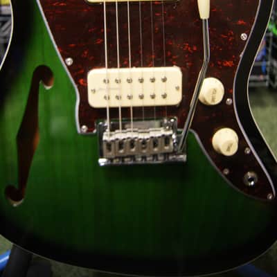 Revelation RJT-60 M TL semi acoustic guitar in greenburst image 14