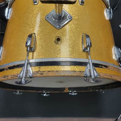Ludwig Super Classic 1964-1965 - Gold Sparkle, 16” Floor Tom, 22” Bass, 2 12” Rack Toms, 14” snare image 5
