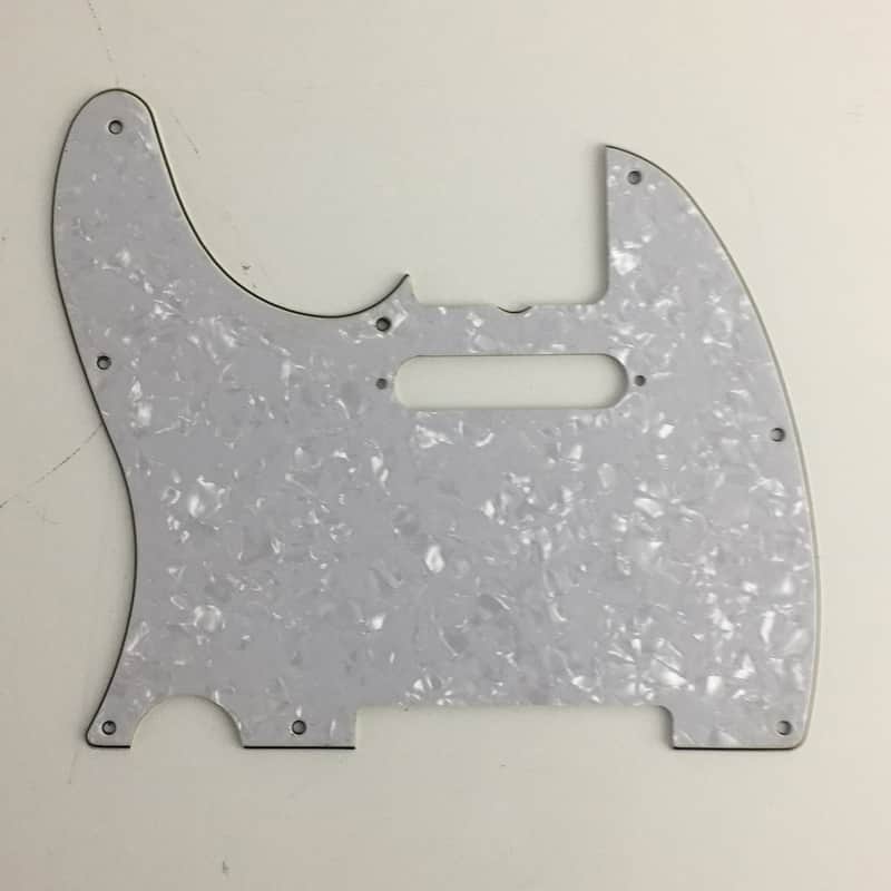 Vintage Lefty Pickguard For Fender Style Guitar Left 4ply Relic White Pearl Tele image 1