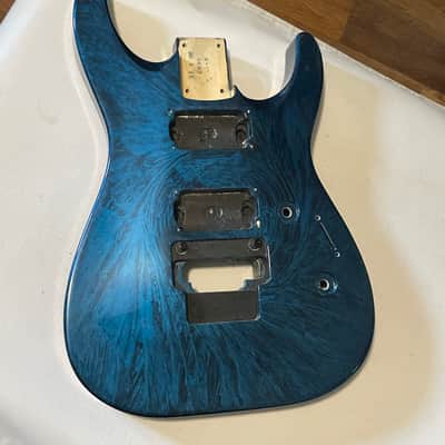 2000's Japan Jackson DKMG Dinky Cobalt Blue Swirl Guitar Body Floyd Ready image 3