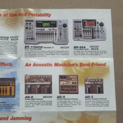 very clean Boss Product Lineup 2004 Vol.1 (fold open product catalog - fully open it is 14 inches L x 10 inches W), printed in Taiwan 2004 image 19