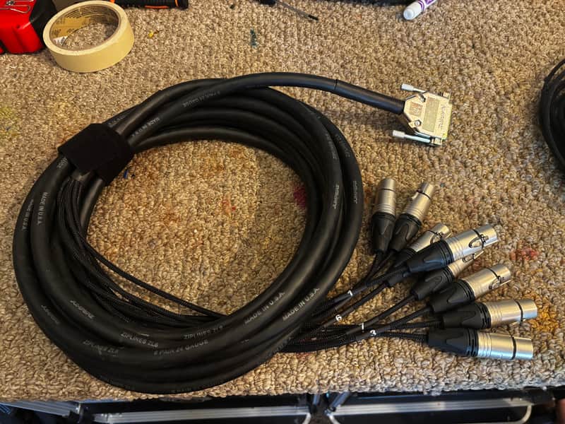 Jumperz DB25 to XLR-F 25’ foot cable snake image 1