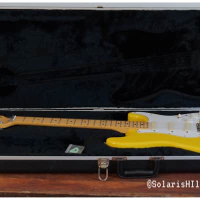 Graffiti Yellow Fender Strat Plus with Maple Fretboard 1987 - 1988 image 3