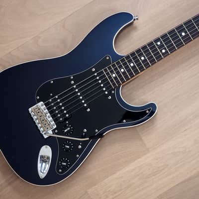 2017 Fender Aerodyne Stratocaster HSS Medium Scale 24 3/4" Gunmetal Blue Japan MIJ image 1
