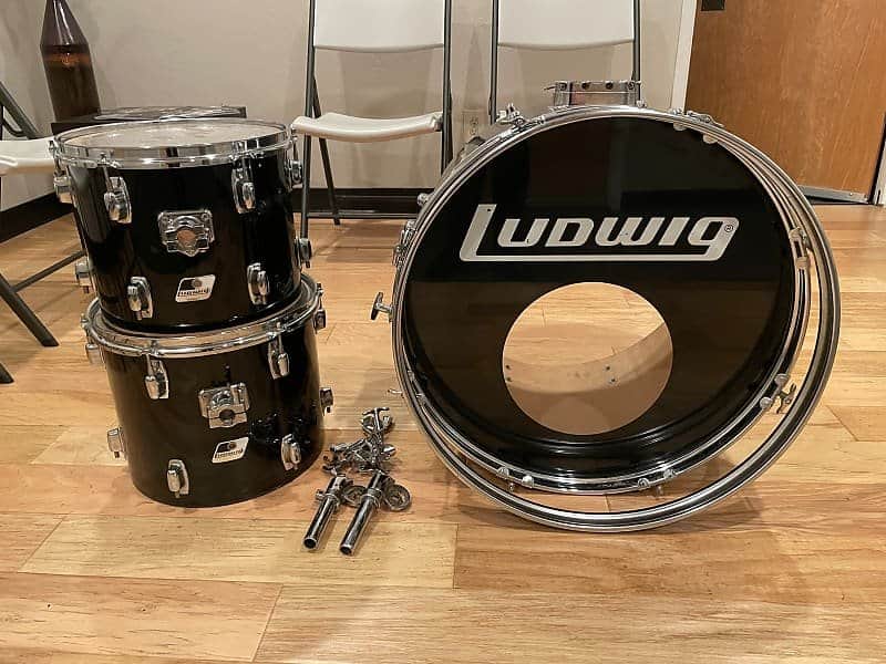 Ludwig 12/13/22 Rocker USA Drum Kit Set in Piano Black image 1
